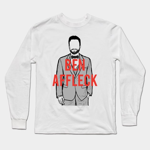 A portrait of Ben Affleck Long Sleeve T-Shirt by Youre-So-Punny